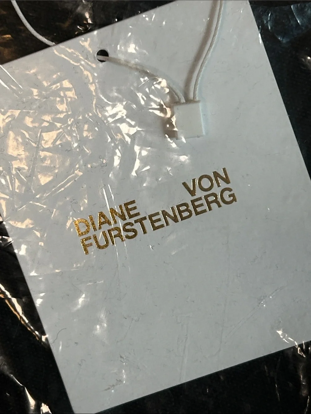 NWT Diane Von Furstenberg In Charge Canvas Tote Bag black with White logo